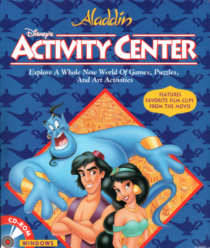 Front Cover for Disney's Activity Center: Aladdin (Windows 3.x)