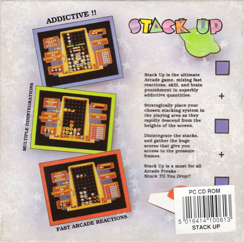 Back Cover for Stack Up (DOS) (Enhanced CD-ROM Version)