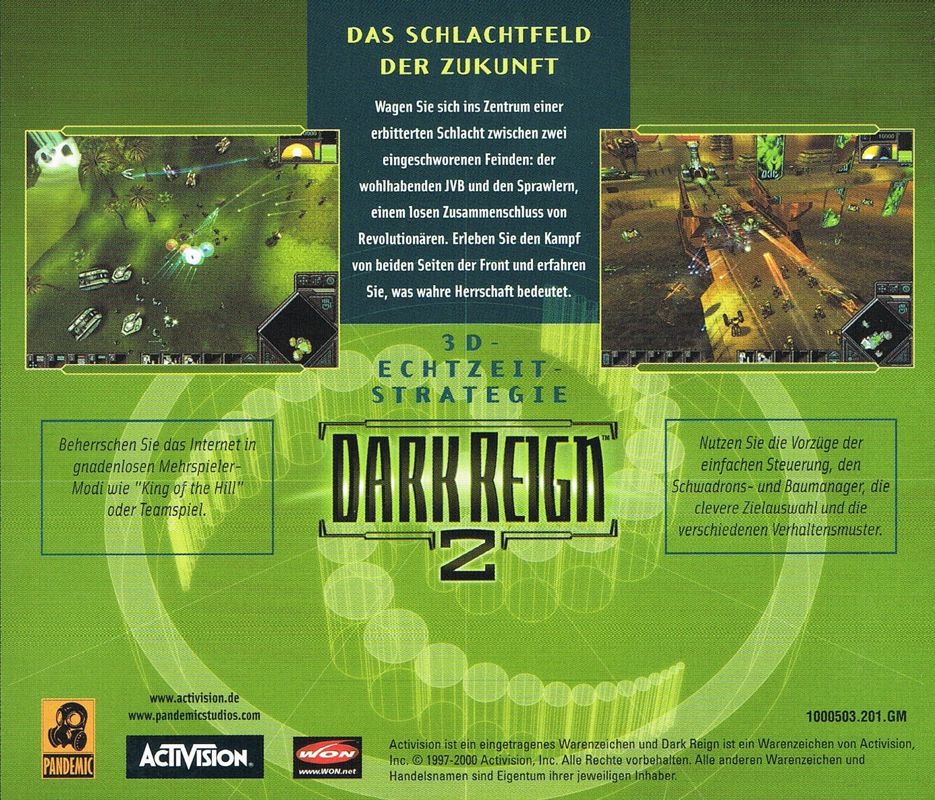 Other for Dark Reign 2 (Windows): Jewel Case - Back