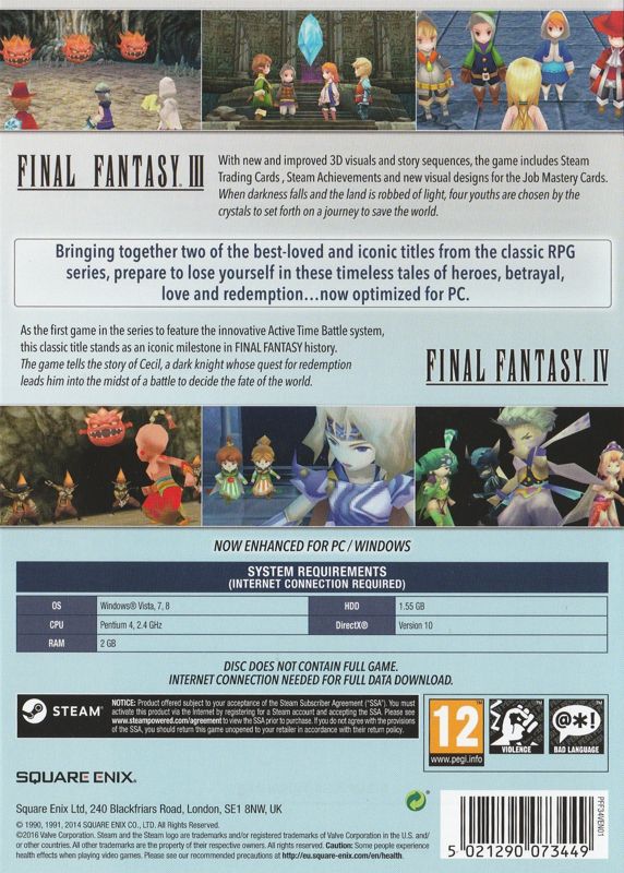 Buy Final Fantasy III + IV Double Pack Steam