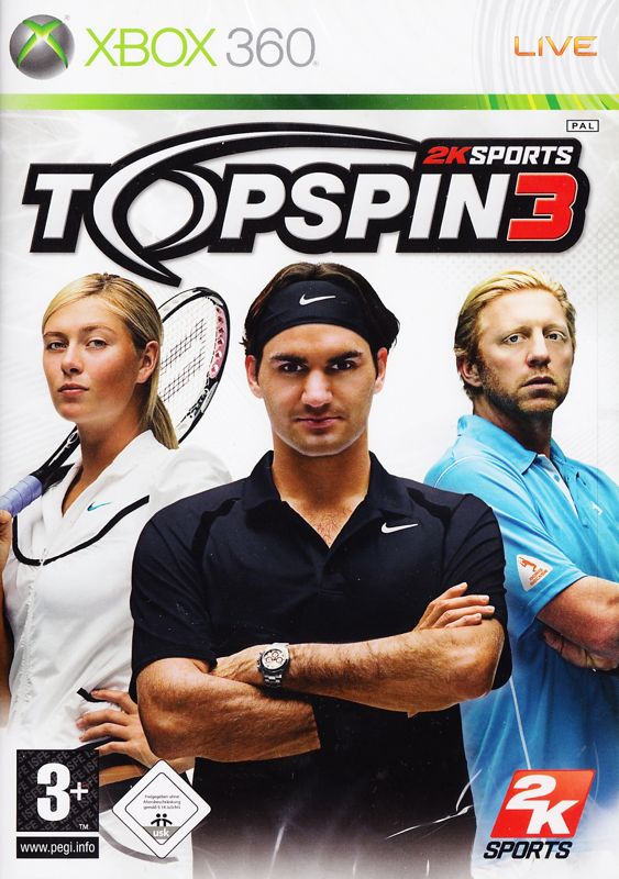 Front Cover for Top Spin 3 (Xbox 360)