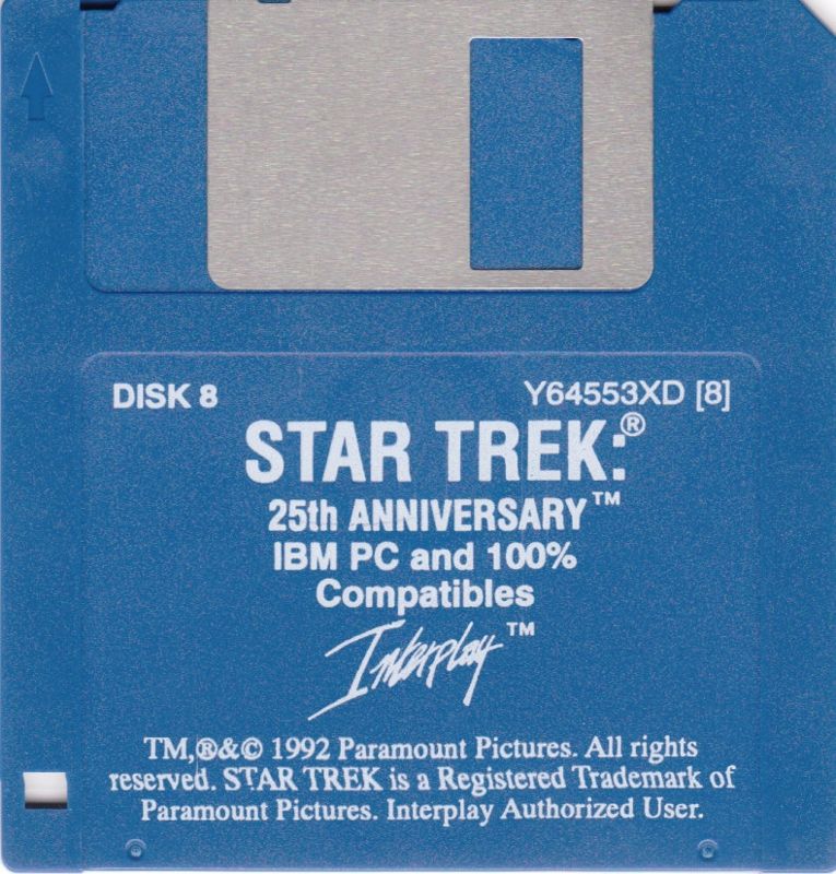 Media for Star Trek: 25th Anniversary (DOS): Disk 8/8