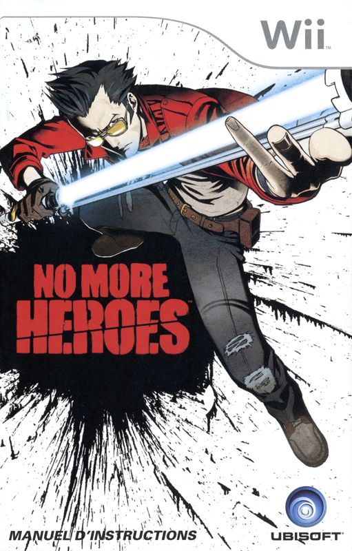 Manual for No More Heroes (Wii): Front - French Language