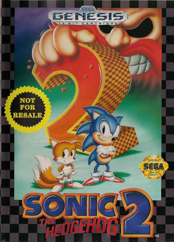 Front Cover for Sonic the Hedgehog 2 (Genesis) (Promotional Version)