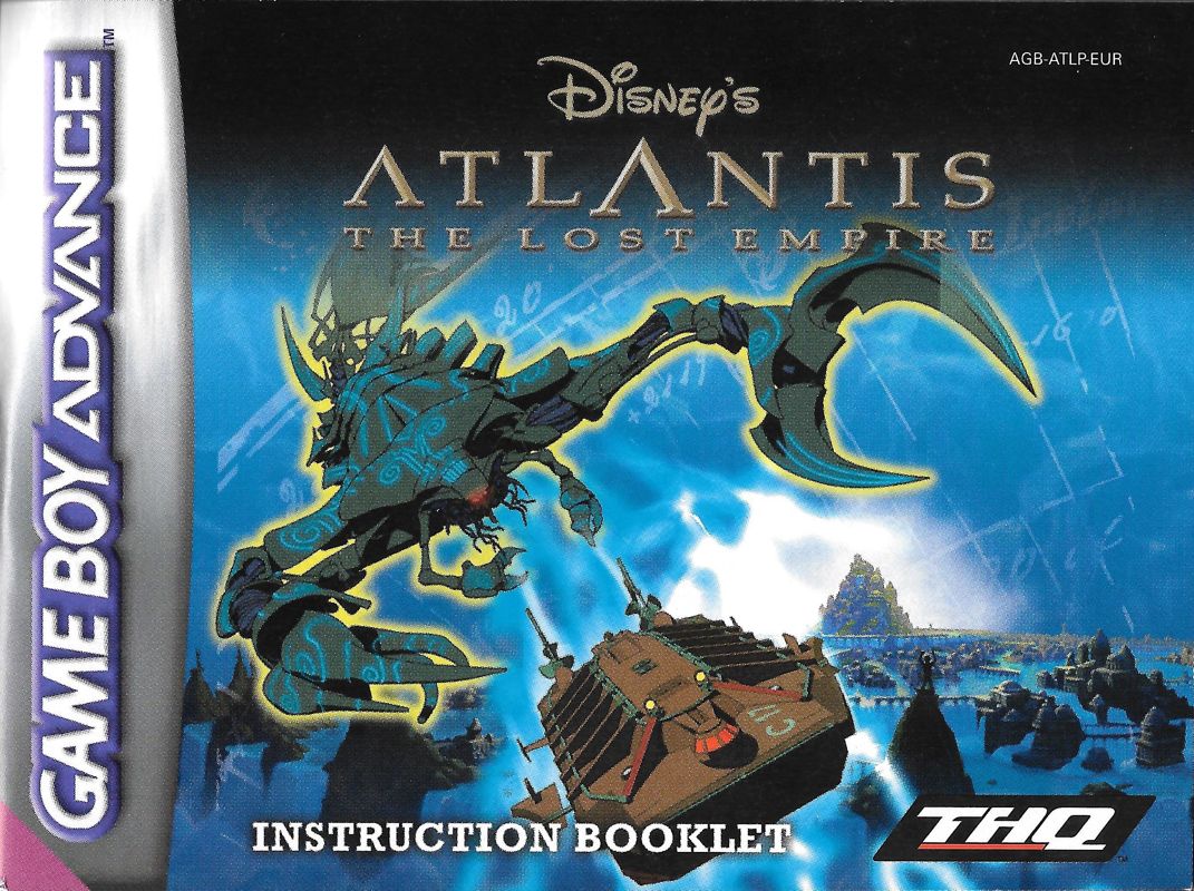 Manual for Disney's Atlantis: The Lost Empire (Game Boy Advance): Front