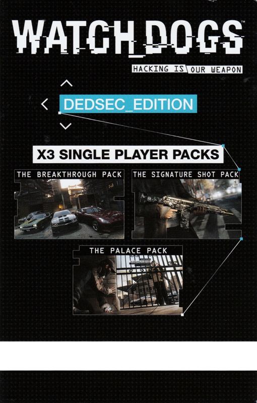 Other for Watch_Dogs (DedSec Edition) (Windows): DLC voucher - Front