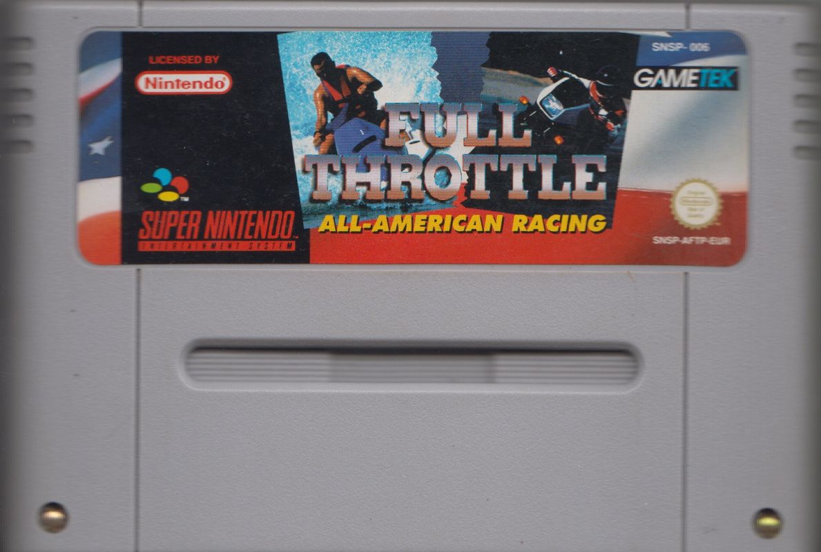 Media for Full Throttle: All-American Racing (SNES): Front