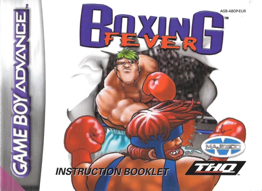 Manual for Boxing Fever (Game Boy Advance): Front