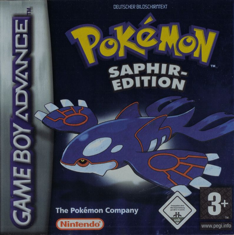 Pokémon Sapphire Version Cover Or Packaging Material - MobyGames