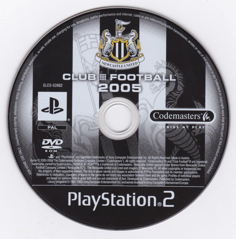 Media for Club Football 2005 (PlayStation 2) (Newcastle United version)