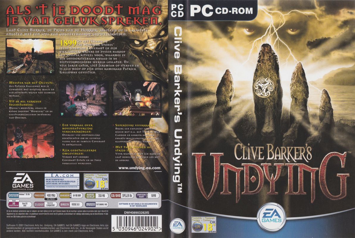 Full Cover for Clive Barker's Undying (Windows)