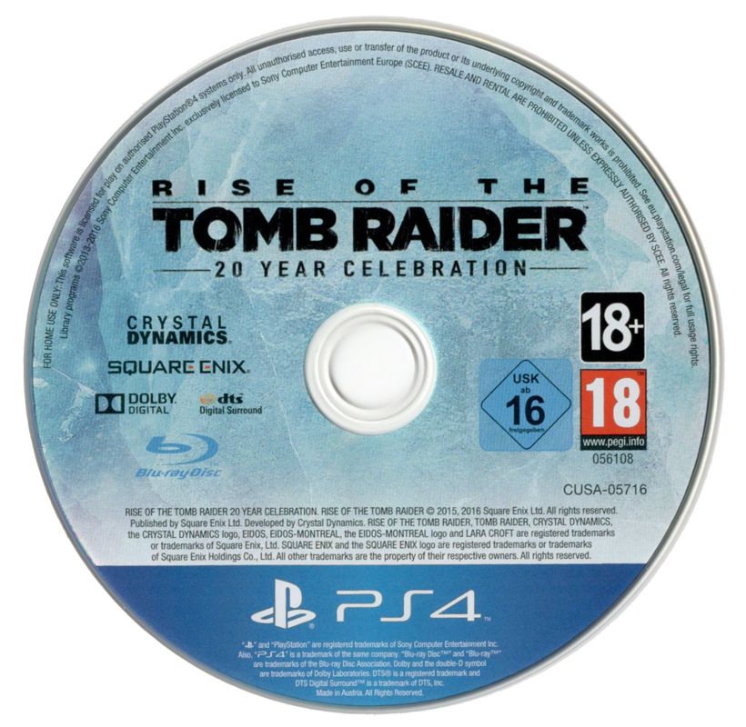 Media for Rise of the Tomb Raider: 20 Year Celebration (Collector's Edition) (PlayStation 4)