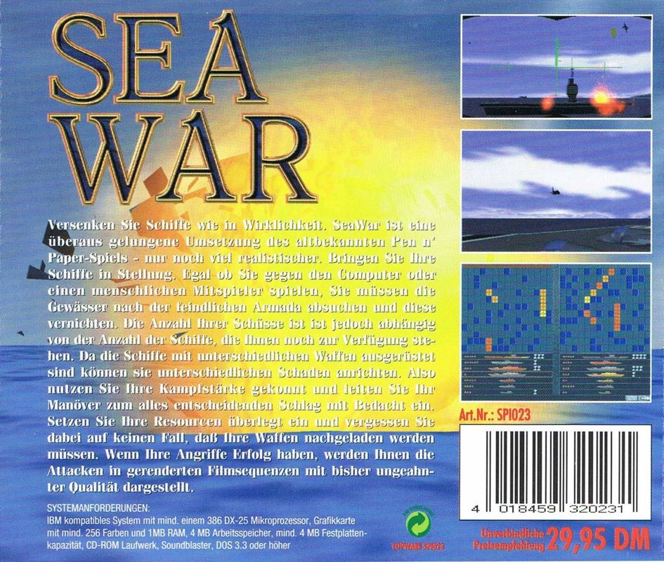 Back Cover for Sea War: Entscheidungsschlacht im Pazifik (DOS)