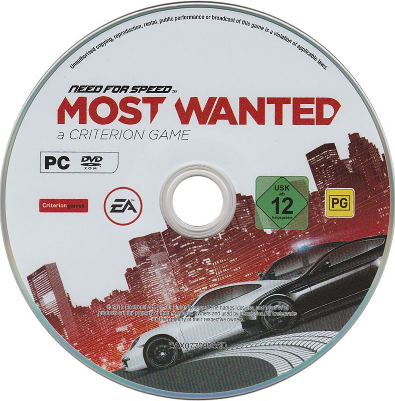 Need For Speed Most Wanted PC DVD-ROM Criterion Game EA 2012