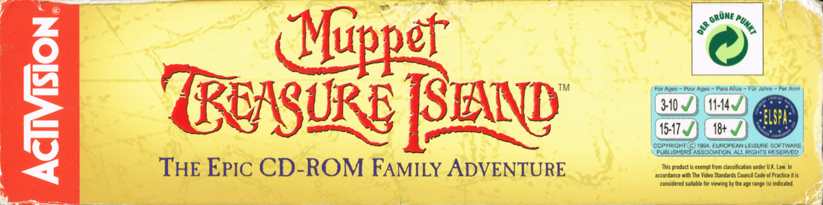 Spine/Sides for Muppet Treasure Island (Windows and Windows 16-bit): Top