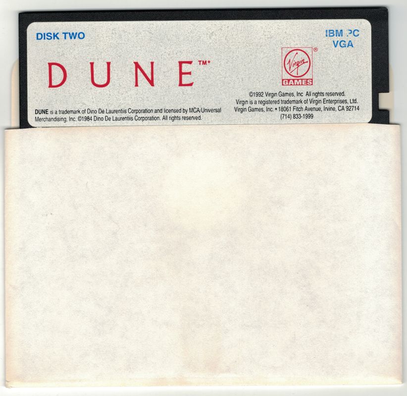 Media for Dune (DOS) (5.25'' floppy disk release): Disk 2 of 2