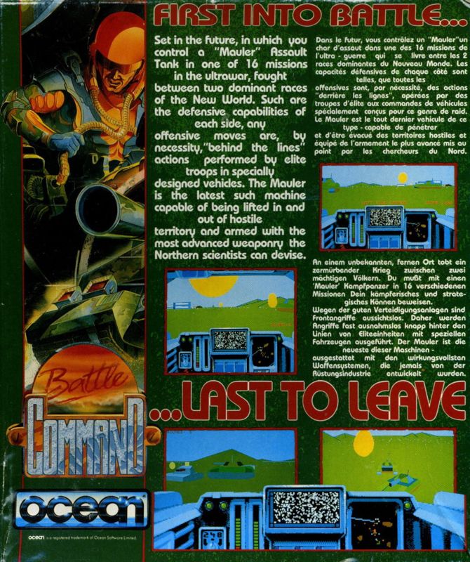 Back Cover for Battle Command (Atari ST)