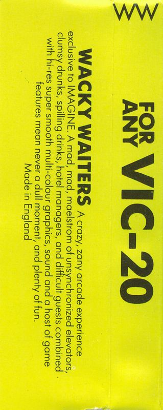 Back Cover for Wacky Waiters (VIC-20)