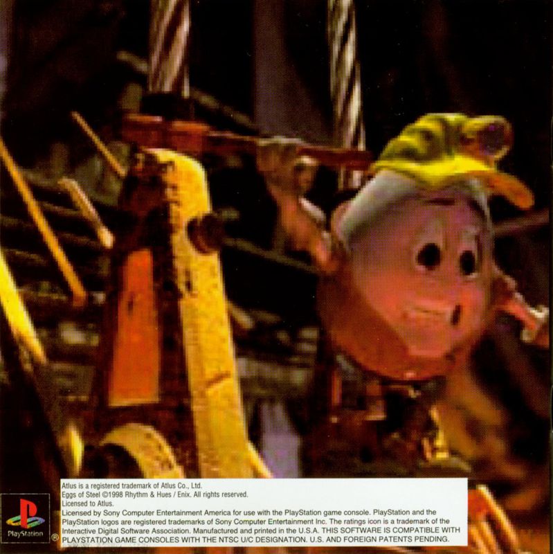 Inside Cover for Eggs of Steel (PlayStation): Left