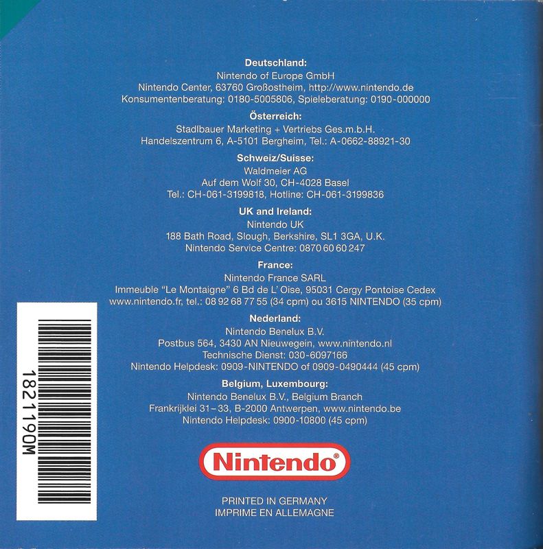 Manual for Ridge Racer DS (Nintendo DS): Back