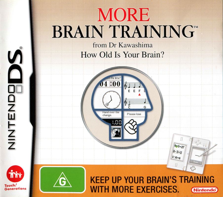 Front Cover for Brain Age²: More Training in Minutes a Day! (Nintendo DS)