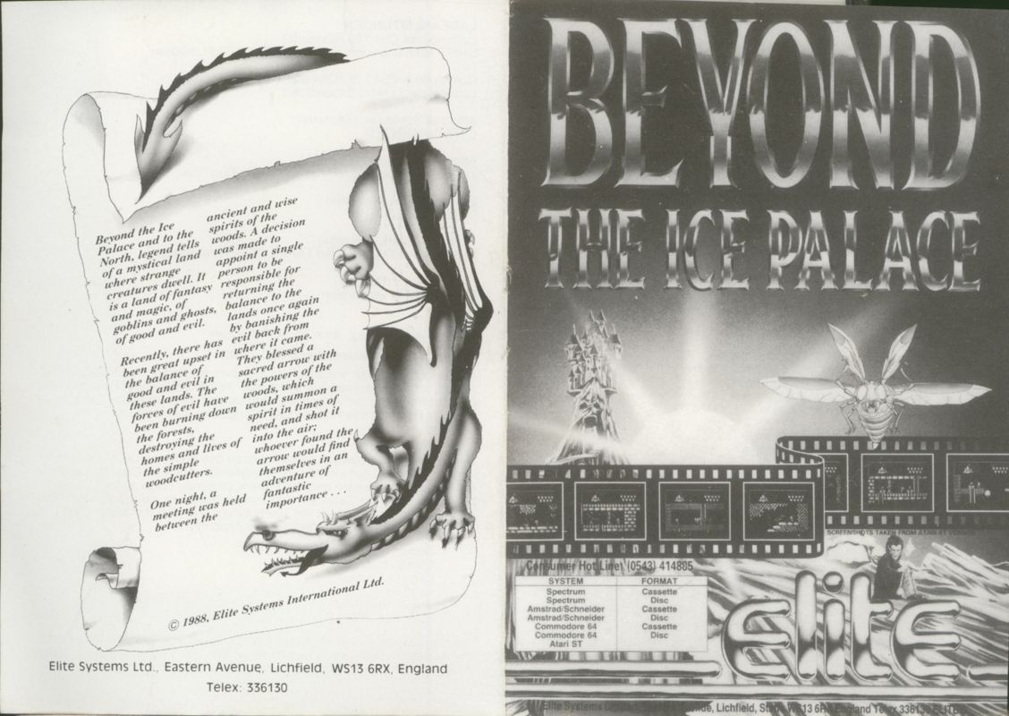 Manual for Beyond the Ice Palace (ZX Spectrum)
