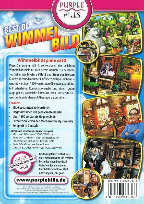 Back Cover for Best of Wimmelbild (Windows) (Purple Hills release)
