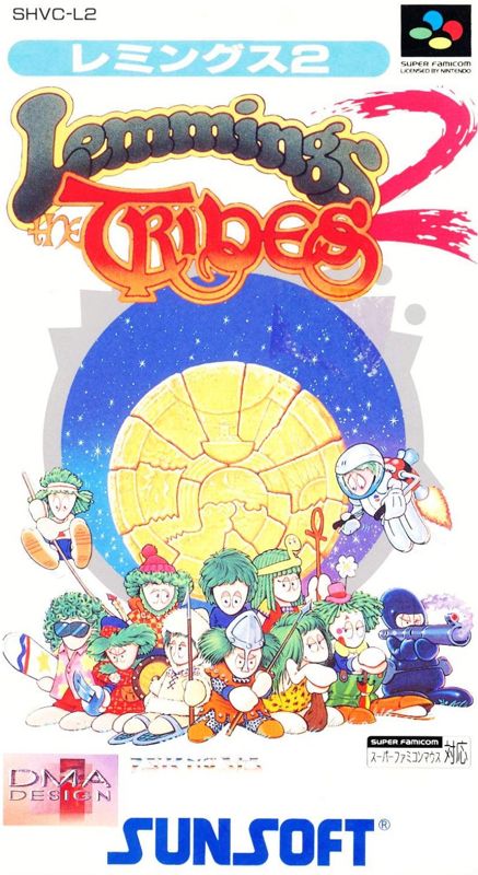 Front Cover for Lemmings 2: The Tribes (SNES)