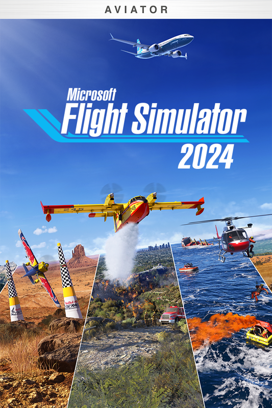 Microsoft Flight Simulator 2024 (Aviator Edition) box covers MobyGames