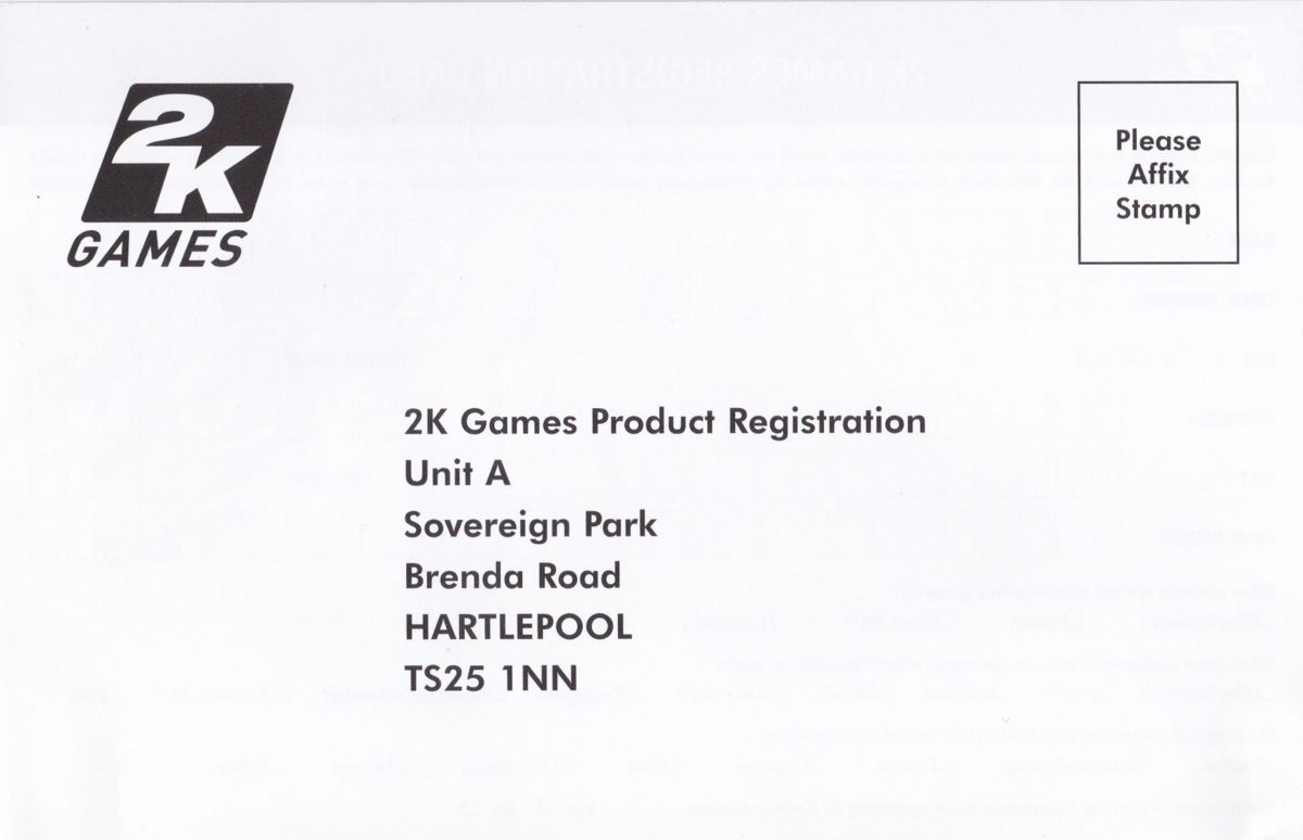 Extras for NBA 2K6 (PlayStation 2): Registration Card: Front