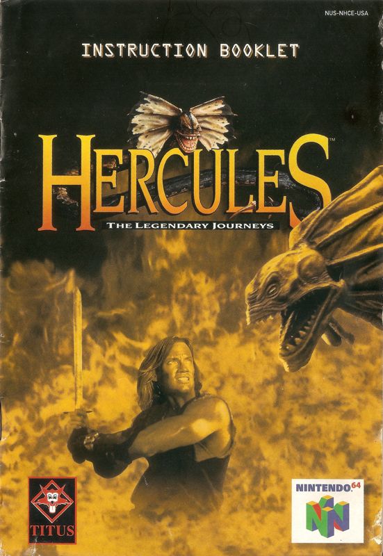 Manual for Hercules: The Legendary Journeys (Nintendo 64): Front