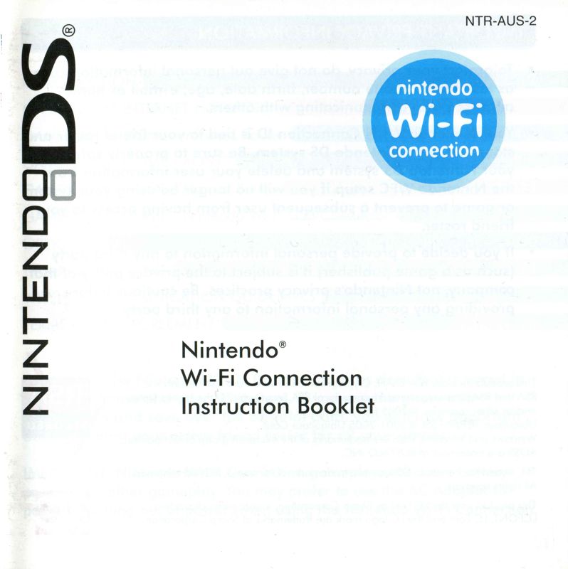 Other for Pokémon Black Version (Nintendo DS): Wi-Fi booklet - front