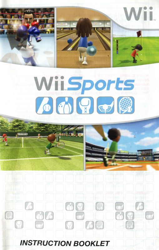 Manual for Wii Sports (Wii) (Second alternate release): Front