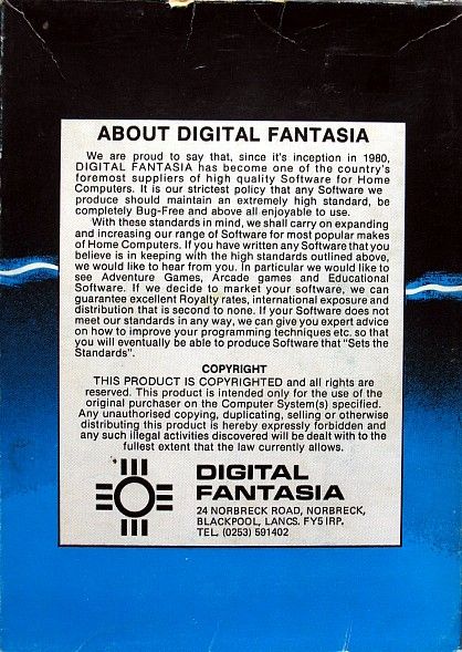 Back Cover for Circus (BBC Micro)