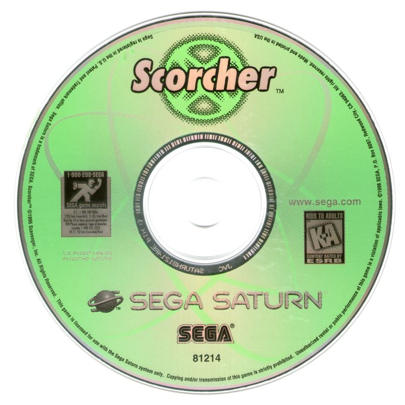 Media for Scorcher (SEGA Saturn)