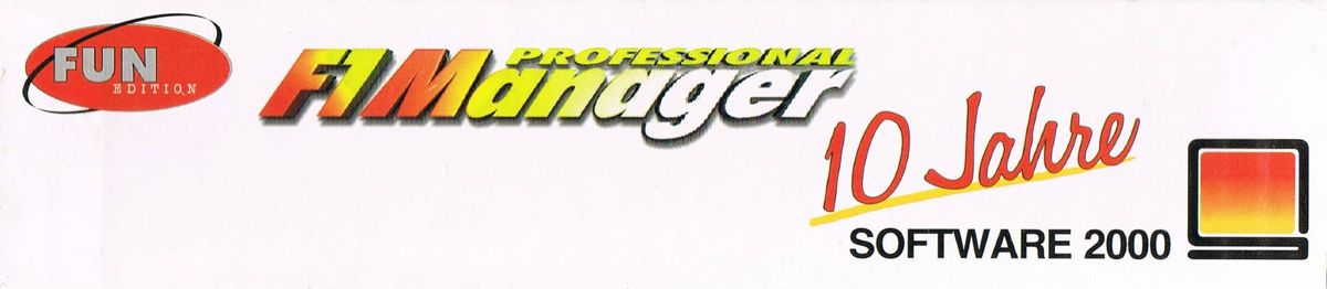 Spine/Sides for F1 Manager Professional (DOS): Top