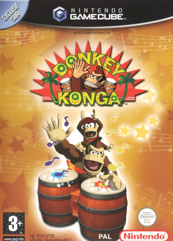 Front Cover for Donkey Konga (GameCube) (Bundled with Bongos)