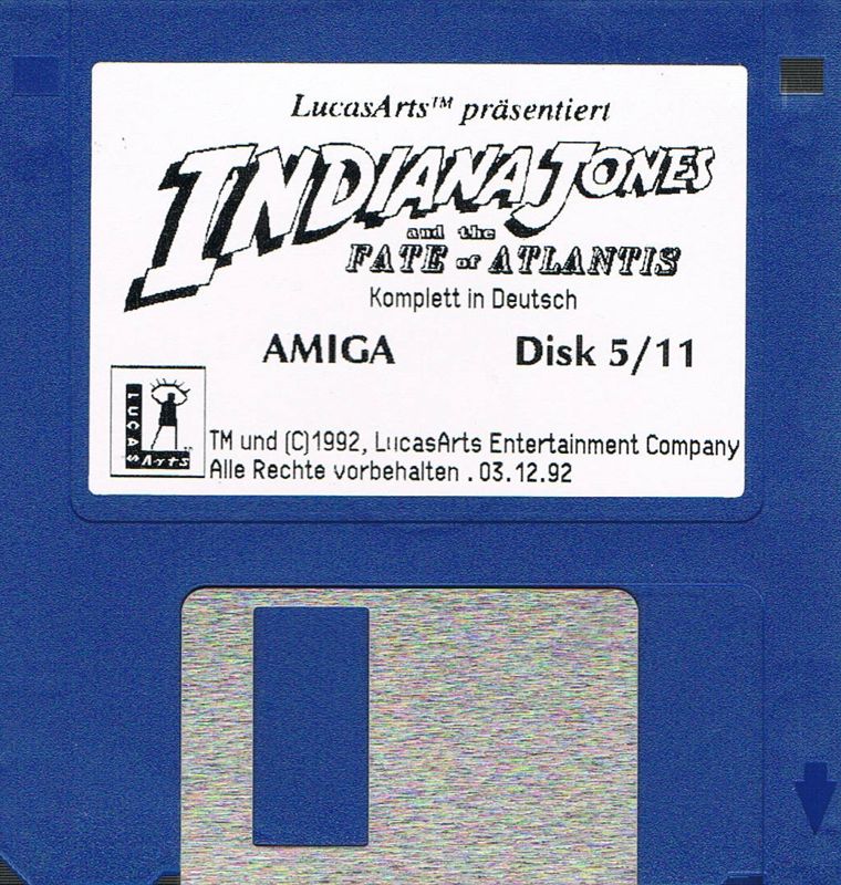 Media for Indiana Jones and the Fate of Atlantis (Amiga): Disk 5