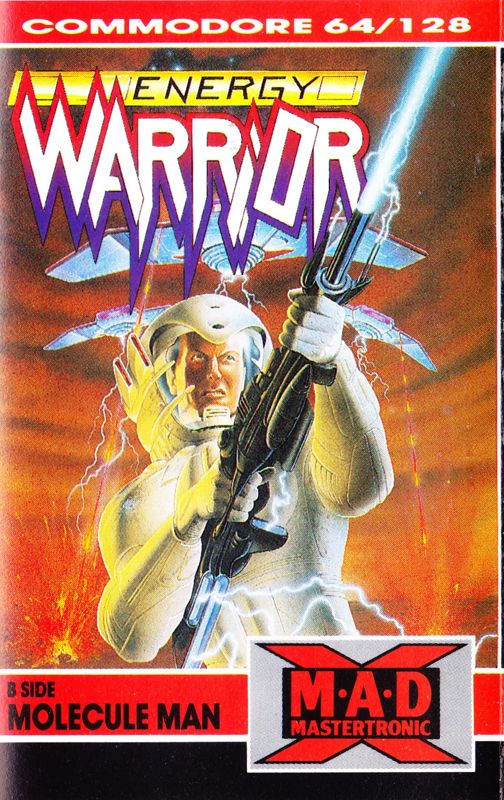 Front Cover for Energy Warrior + Molecule Man (Commodore 64)