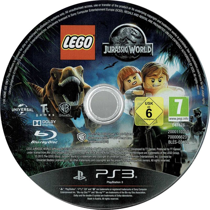 Media for LEGO Jurassic World (PlayStation 3)