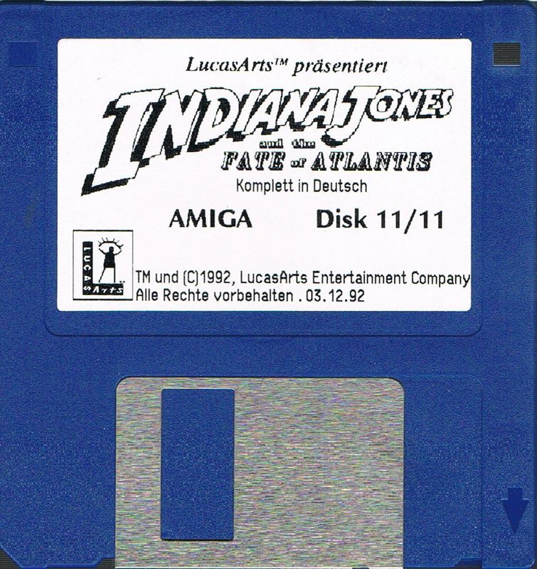 Media for Indiana Jones and the Fate of Atlantis (Amiga): Disk 11