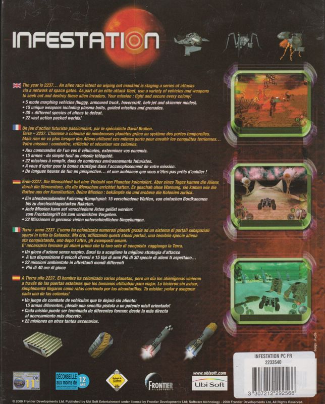 Back Cover for Infestation (Windows) (Alternate release (#2233540))