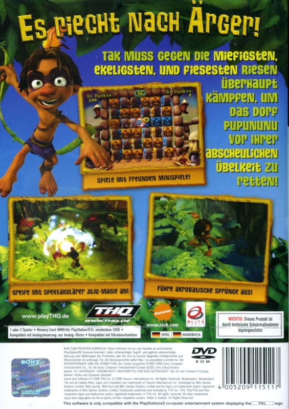 Tak and the Guardians of Gross cover or packaging material MobyGames