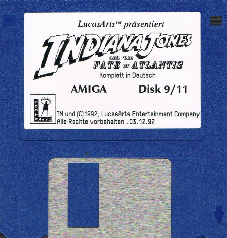 Media for Indiana Jones and the Fate of Atlantis (Amiga): Disk 9