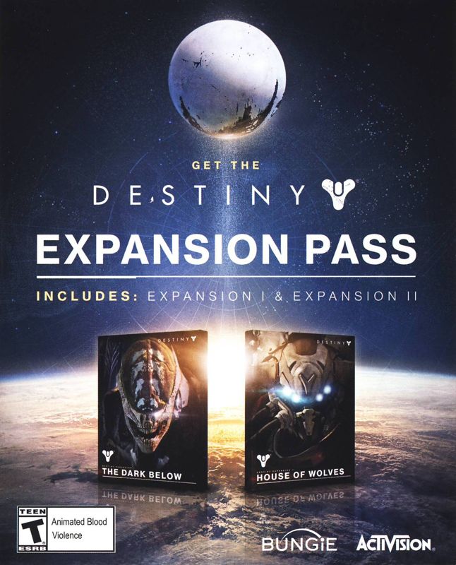 Extras for Destiny (PlayStation 3): Expansion Pass Ad - Front