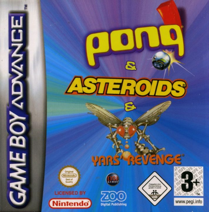 Front Cover for Asteroids / Pong / Yars' Revenge (Game Boy Advance)