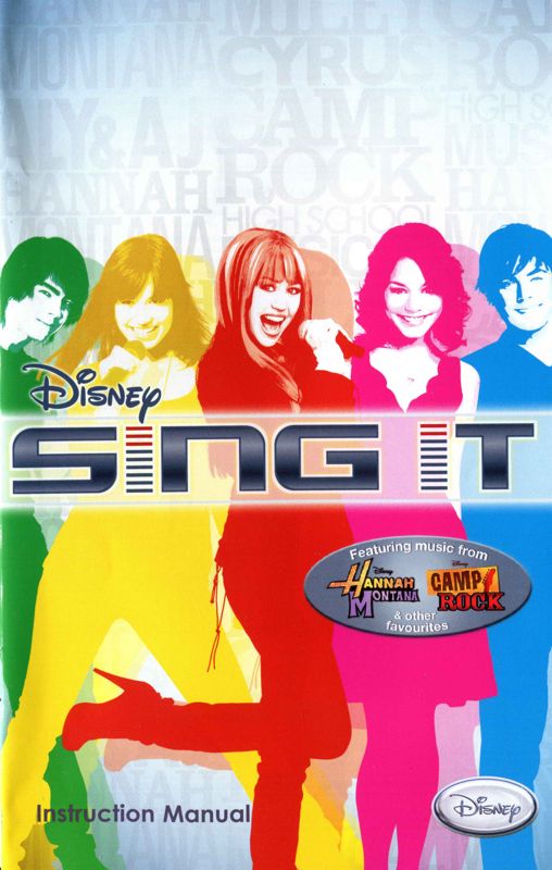 Manual for Disney Sing It (PlayStation 2): Front