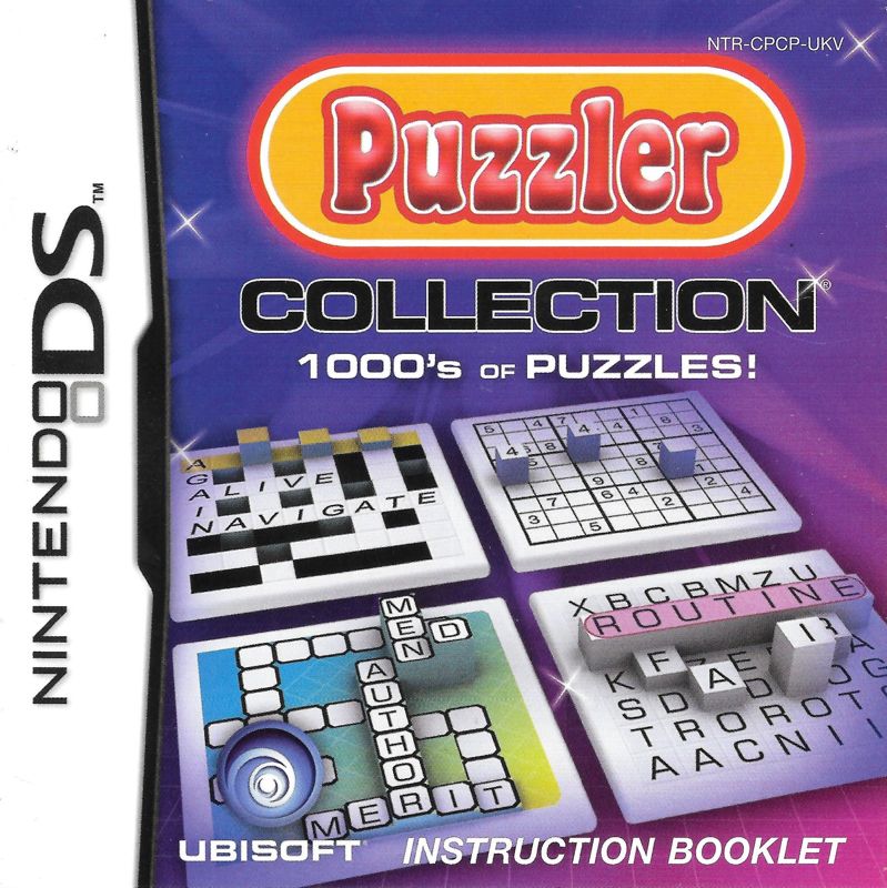 Manual for Puzzler Collection (Nintendo DS): Front