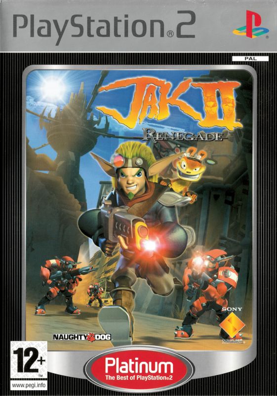 Front Cover for Jak II (PlayStation 2) (Platinum release)