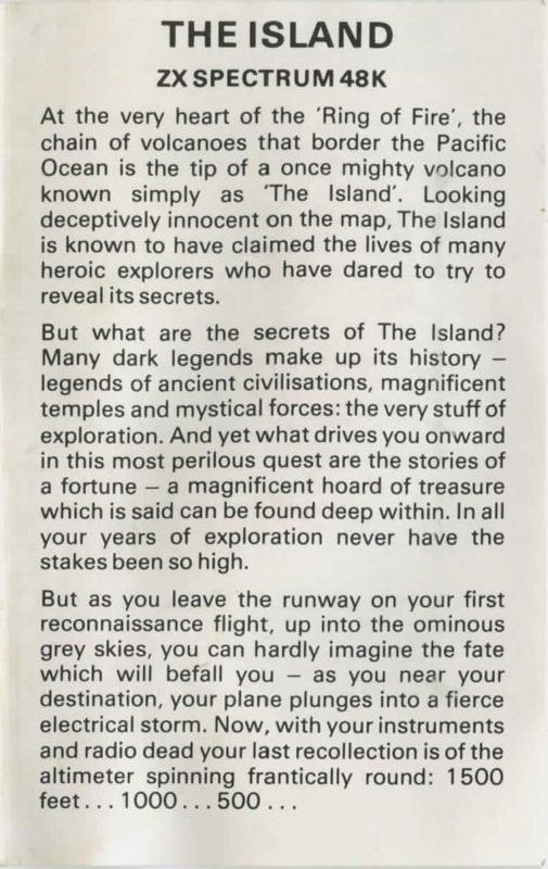 Manual for The Island (ZX Spectrum)
